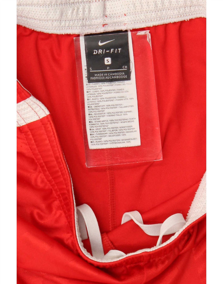 Nike Mens Dri Fit Sport Shorts Small Red Colourblock Polyester
