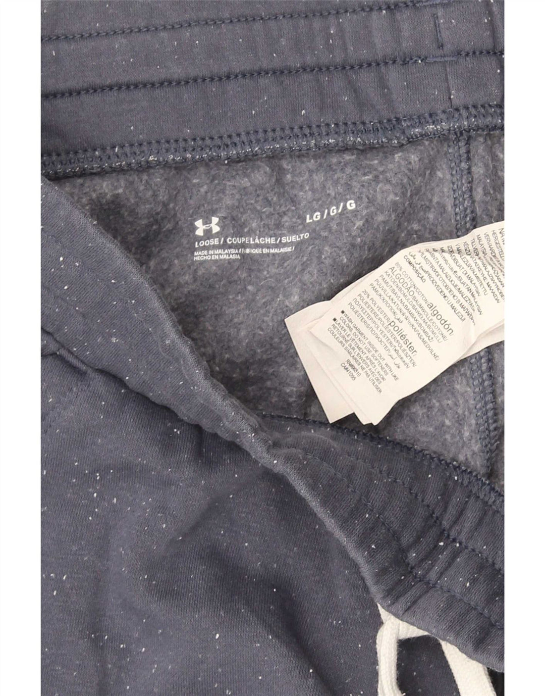 Under Armour Mens Tracksuit Trousers Joggers Large Navy Blue Flecked
