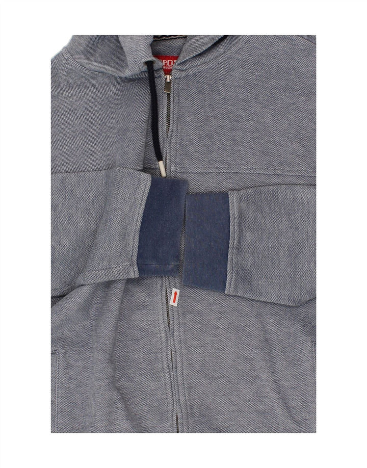 HERO BY JOHN MEDOOX Mens Zip Hoodie Sweater Medium Blue Cotton Vintage Hero By John Medoox and Second-Hand Hero By John Medoox from Messina Hembry 