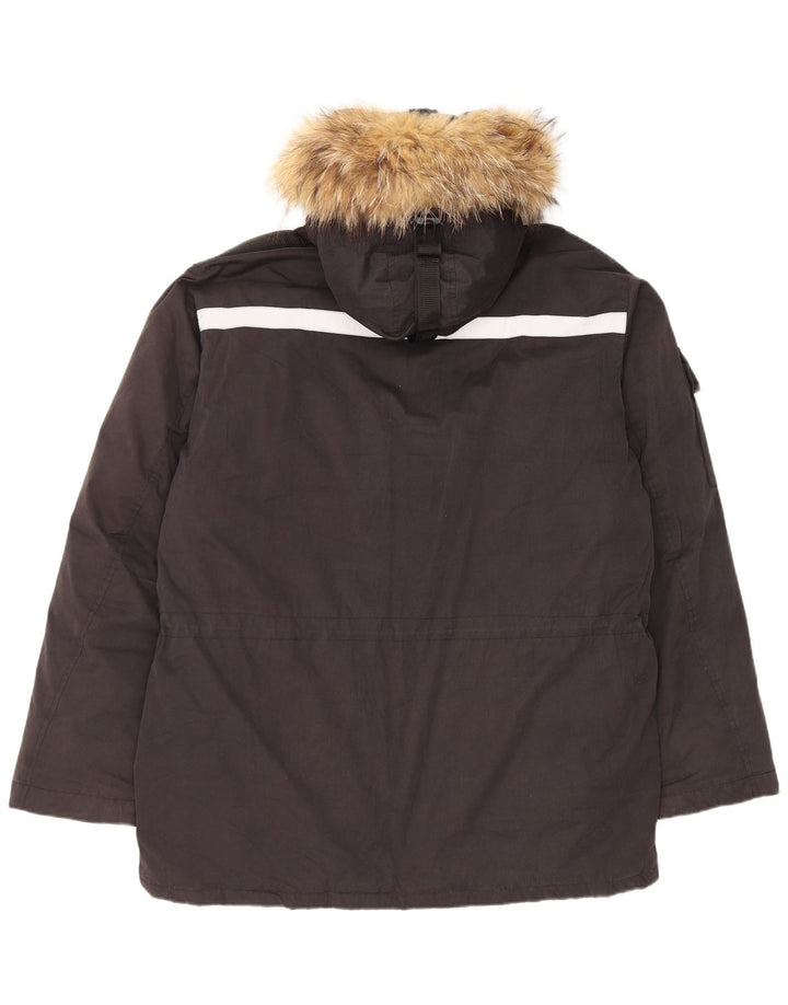 Dolomite Mens Hooded Padded Jacket UK 42 XL Black Nylon