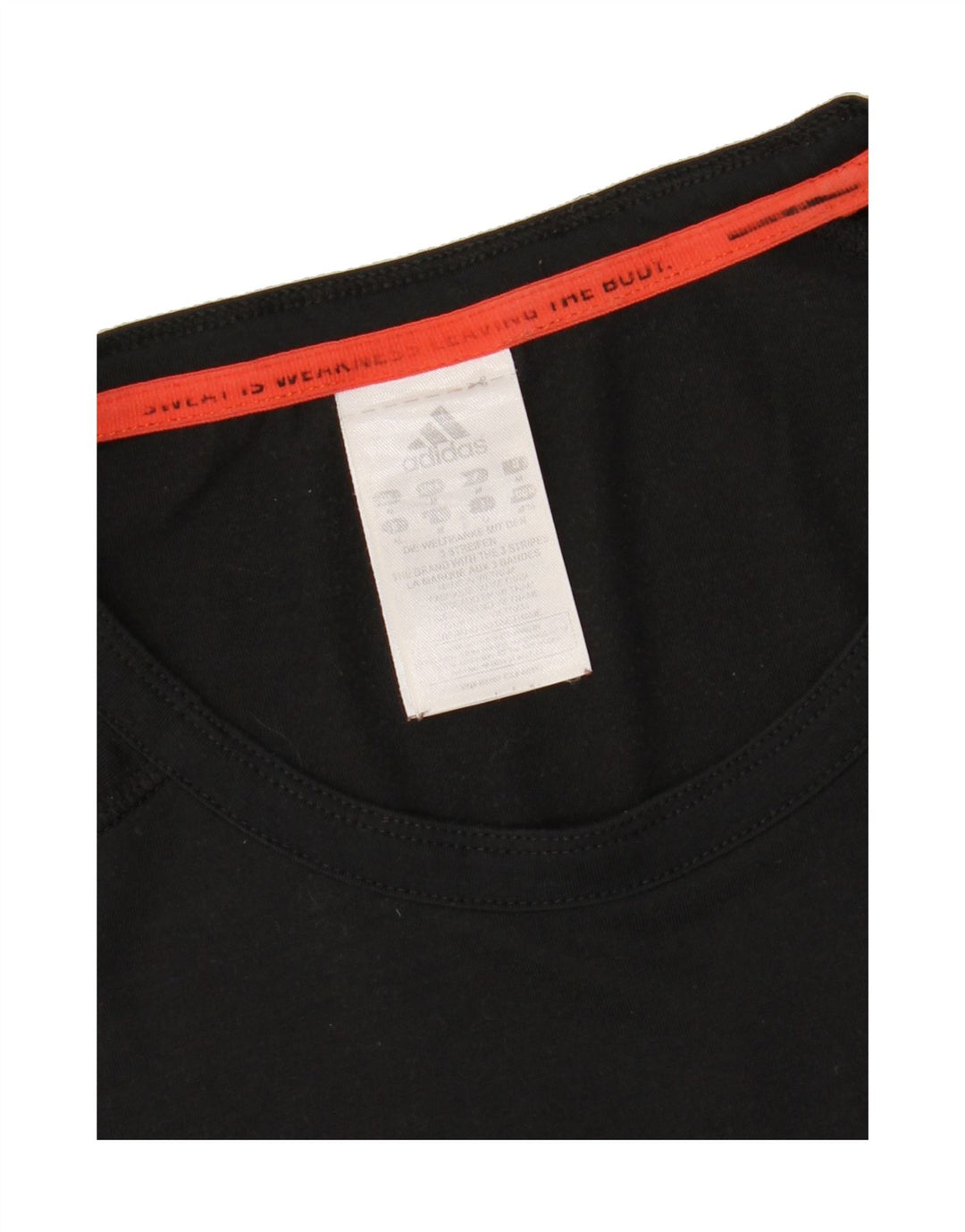 ADIDAS Mens T-Shirt Top Medium Black Polyester Vintage Adidas and Second-Hand Adidas from Messina Hembry 