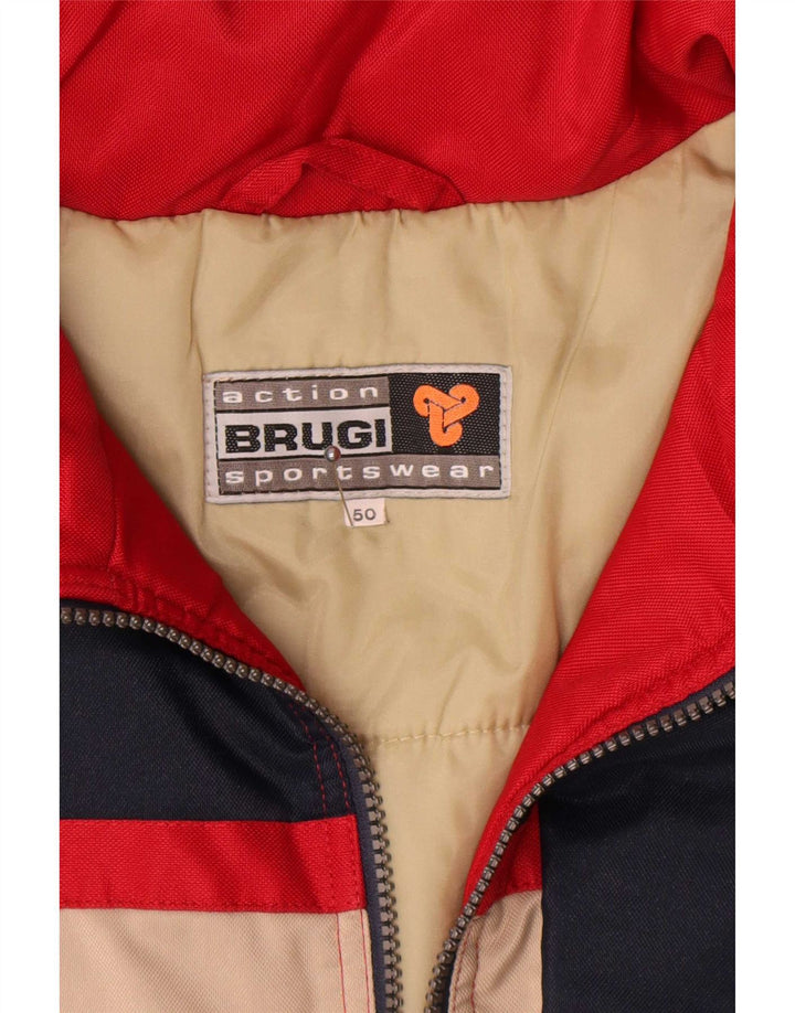 Brugi Mens Ski Jacket IT 50 Large Multicoloured Colourblock Polyamide