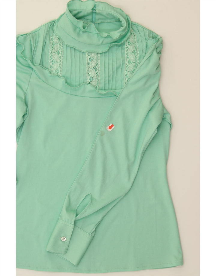 VINTAGE Womens Long Sleeve Blouse Top IT 46 Large Green Vintage Vintage and Second-Hand Vintage from Messina Hembry 