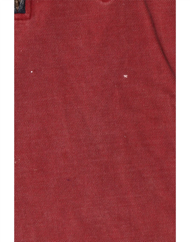 Fat Face Mens Zip Neck Sweatshirt Jumper Medium Red Cotton