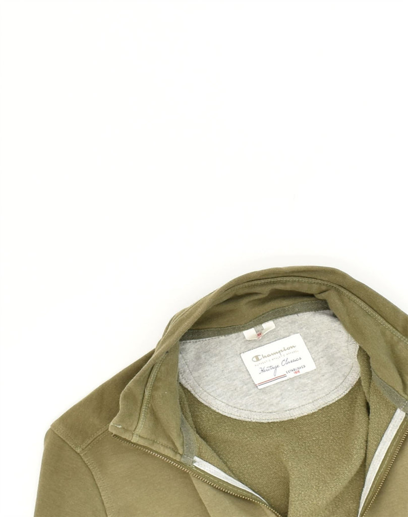 CHAMPION Mens Tracksuit Top Jacket Small Khaki Cotton | Vintage Champion | Thrift | Second-Hand Champion | Used Clothing | Messina Hembry 