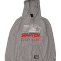 Starter Mens Graphic Hoodie Jumper Medium Grey Cotton