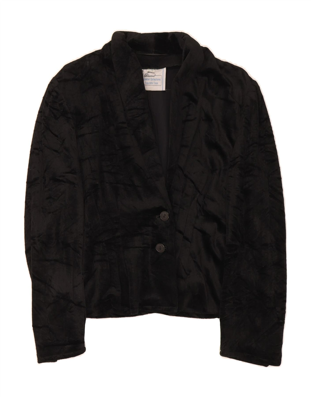 VINTAGE Womens 2 Button Blazer Jacket UK 12 Medium Black Vintage Vintage and Second-Hand Vintage from Messina Hembry 