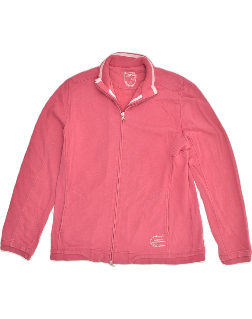 CHAMPION Womens Tracksuit Top Jacket UK 18 XL  Pink Cotton | Vintage Champion | Thrift | Second-Hand Champion | Used Clothing | Messina Hembry 