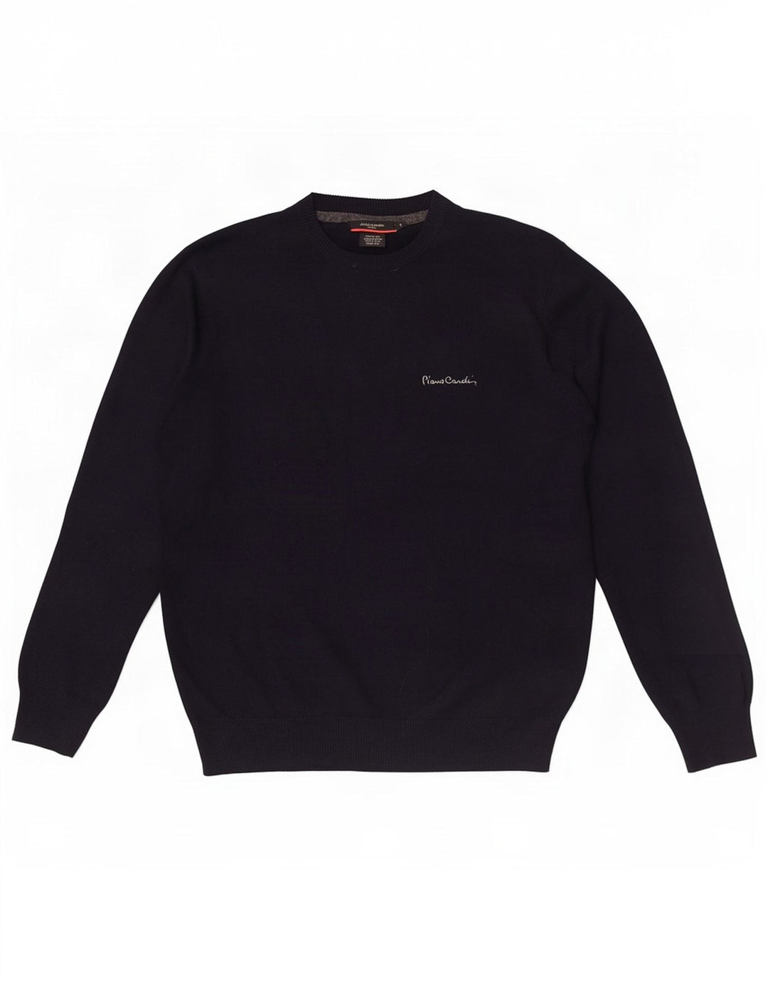 Pierre Cardin Mens Crew Neck Jumper Sweater Small Navy Blue Acrylic