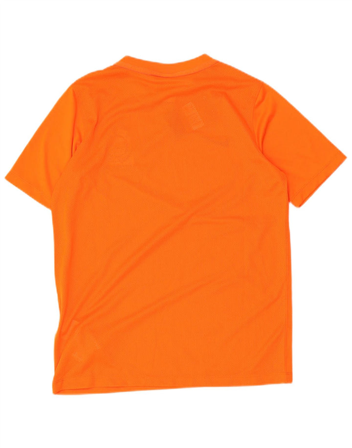 NIKE Boys Dri Fit T-Shirt Top 12-13 Years Large Orange Polyester