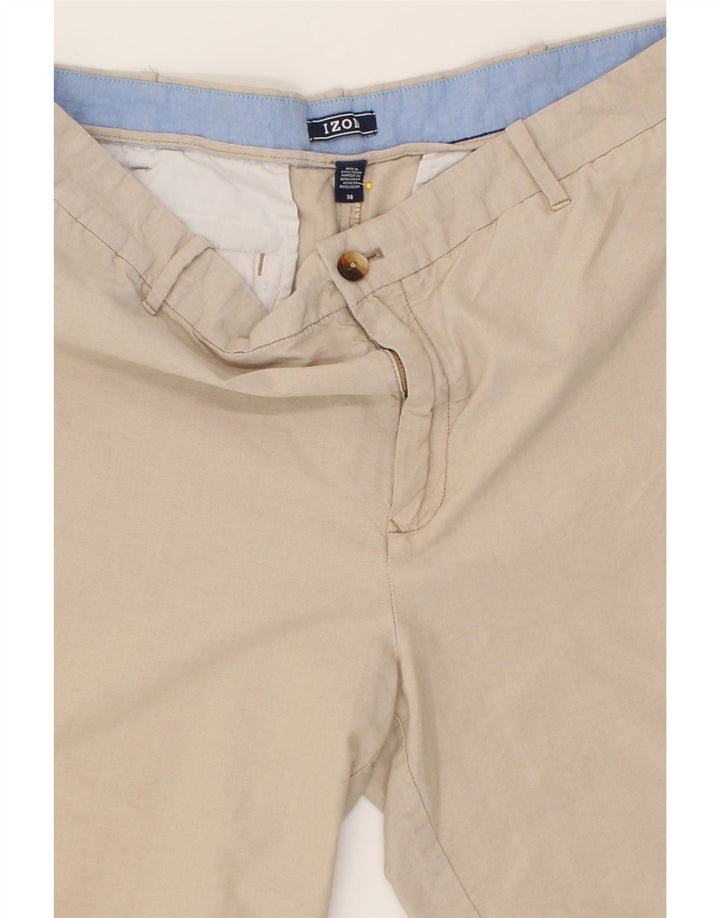 IZOD Mens Chino Shorts W38 XL Beige Cotton Vintage Izod and Second-Hand Izod from Messina Hembry 