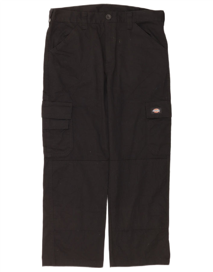 Dickies Mens Straight Cargo Trousers W32 L26 Black Polyester