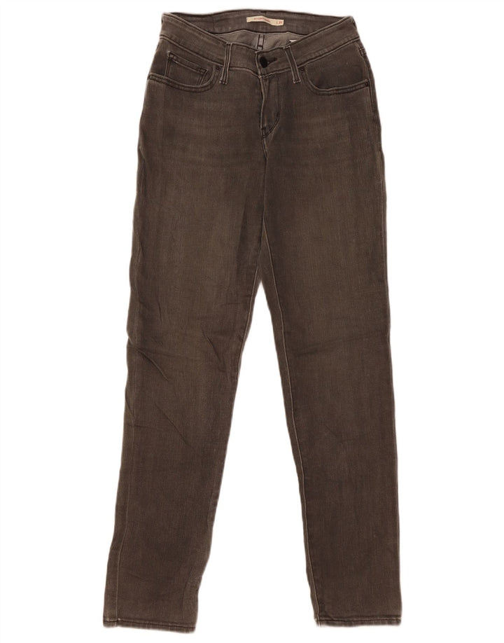 Levi's Womens 511 Curvy Skinny Jeans W27 L30 Grey Cotton