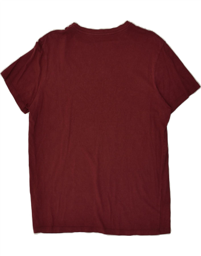 JACK & JONES Mens T-Shirt Top Large Burgundy Cotton | Vintage Jack & Jones | Thrift | Second-Hand Jack & Jones | Used Clothing | Messina Hembry 