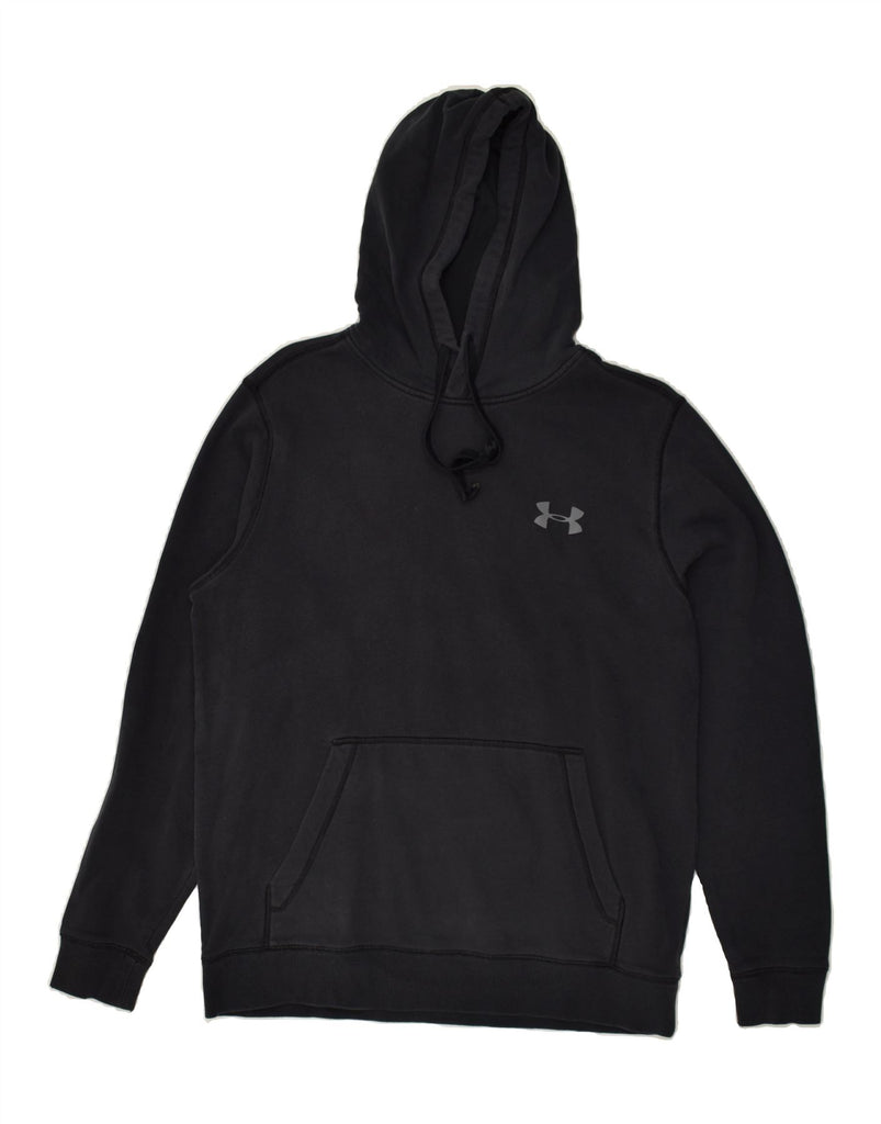 UNDER ARMOUR Mens Graphic Hoodie Jumper Medium Black Cotton | Vintage Under Armour | Thrift | Second-Hand Under Armour | Used Clothing | Messina Hembry 