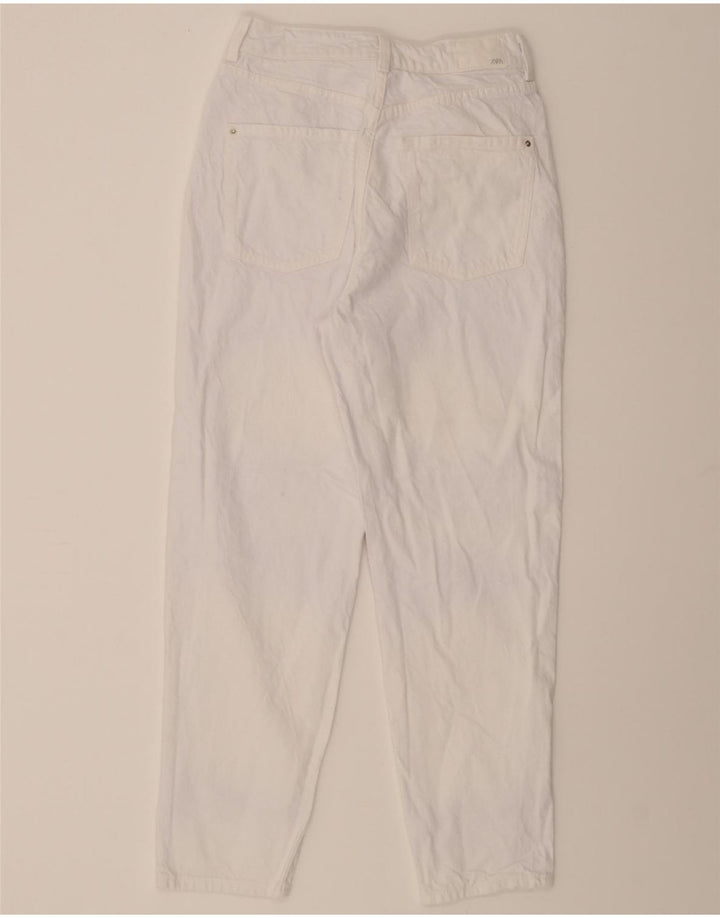 ZARA Womens Tapered Jeans EU 36 Small W26 L28 White Vintage Zara and Second-Hand Zara from Messina Hembry 