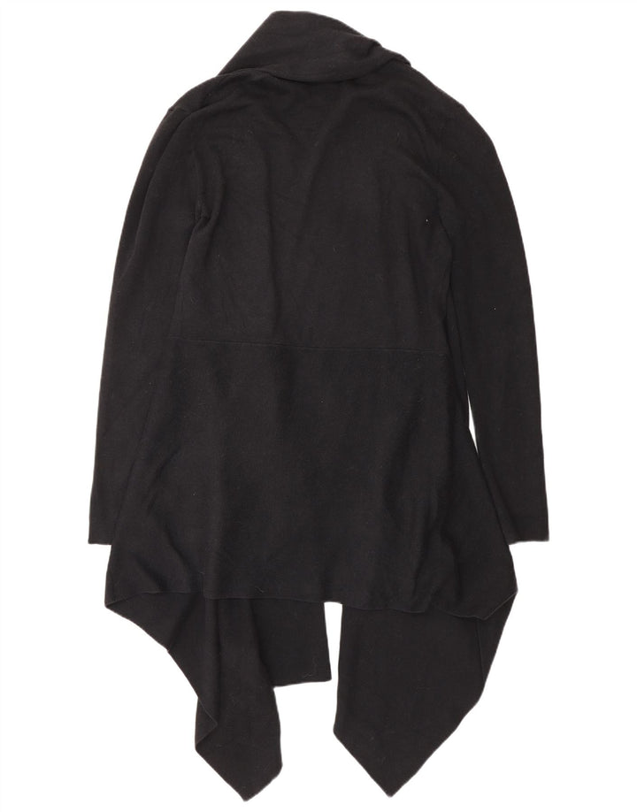 Phase Eight Womens Longline Open Cardigan Sweater UK 14 Medium Black Cotton