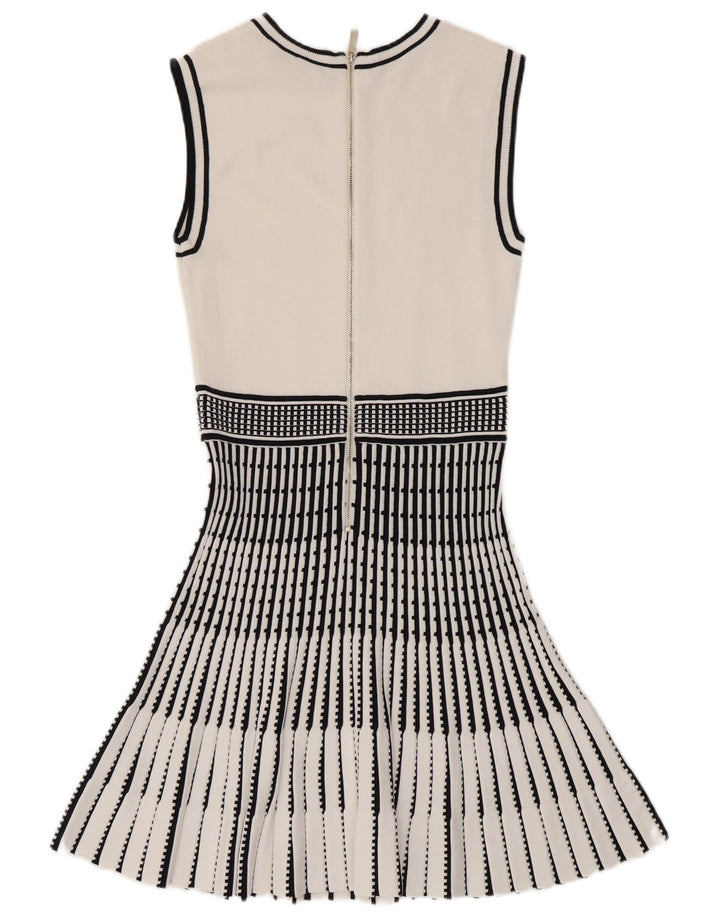 Ted Baker Womens Sleeveless Mermaid Dress Size 2 Small White Striped