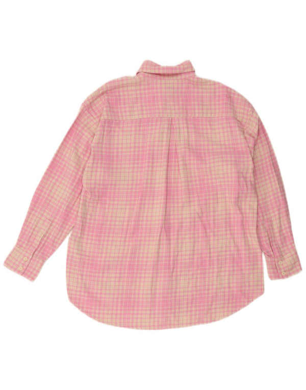 Levi's Womens Flannel Shirt Dress UK 10 Small Pink Check Cotton