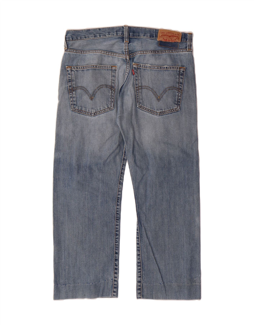 LEVI'S Mens 501 Cropped Straight Jeans W34 L24 Blue Cotton Vintage Levi's and Second-Hand Levi's from Messina Hembry 