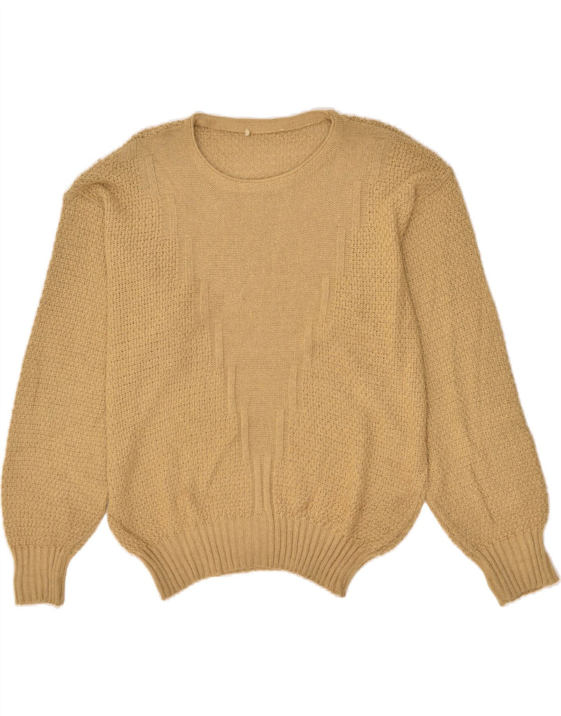 VINTAGE Womens Crew Neck Jumper Sweater UK 22 3XL Beige | Vintage Vintage | Thrift | Second-Hand Vintage | Used Clothing | Messina Hembry 