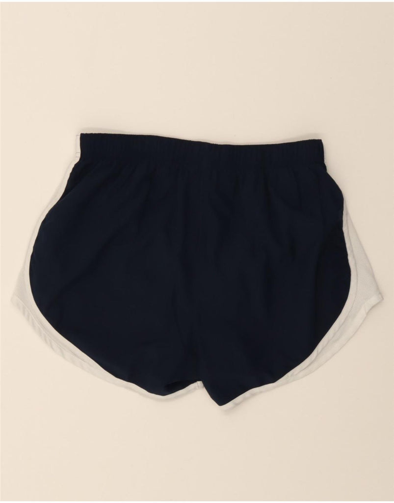 NIKE Womens Dri Fit Sport Shorts UK 14 Medium  Navy Blue Colourblock Vintage Nike and Second-Hand Nike from Messina Hembry 