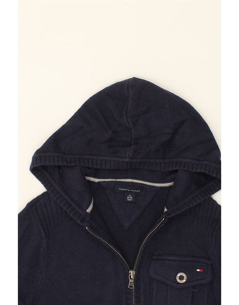 TOMMY HILFIGER Girls Hooded Cardigan Sweater 8-9 Years Medium  Navy Blue | Vintage Tommy Hilfiger | Thrift | Second-Hand Tommy Hilfiger | Used Clothing | Messina Hembry 