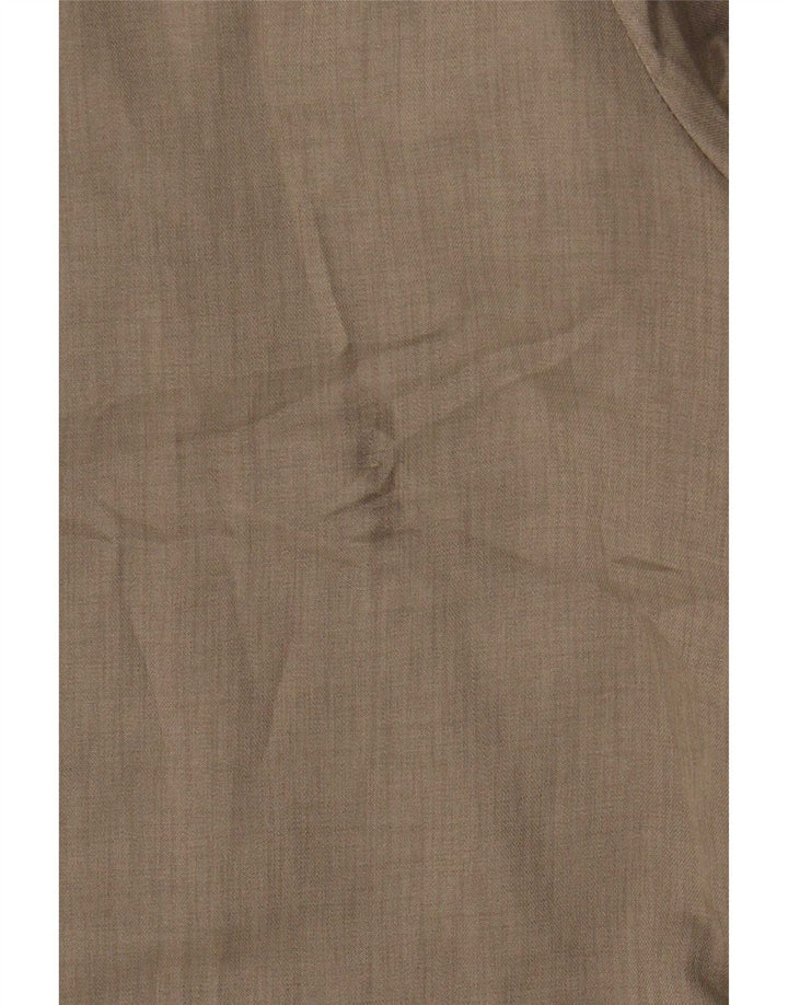 Marks & Spencer Mens Straight Suit Trousers W38 L31 Beige Polyester