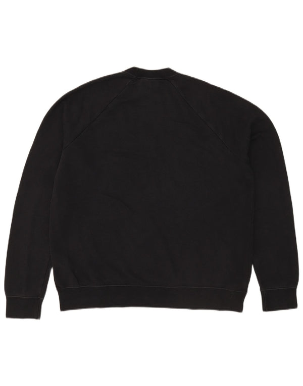 Nike Womens Graphic Sweatshirt Jumper UK 16 Large Black Cotton