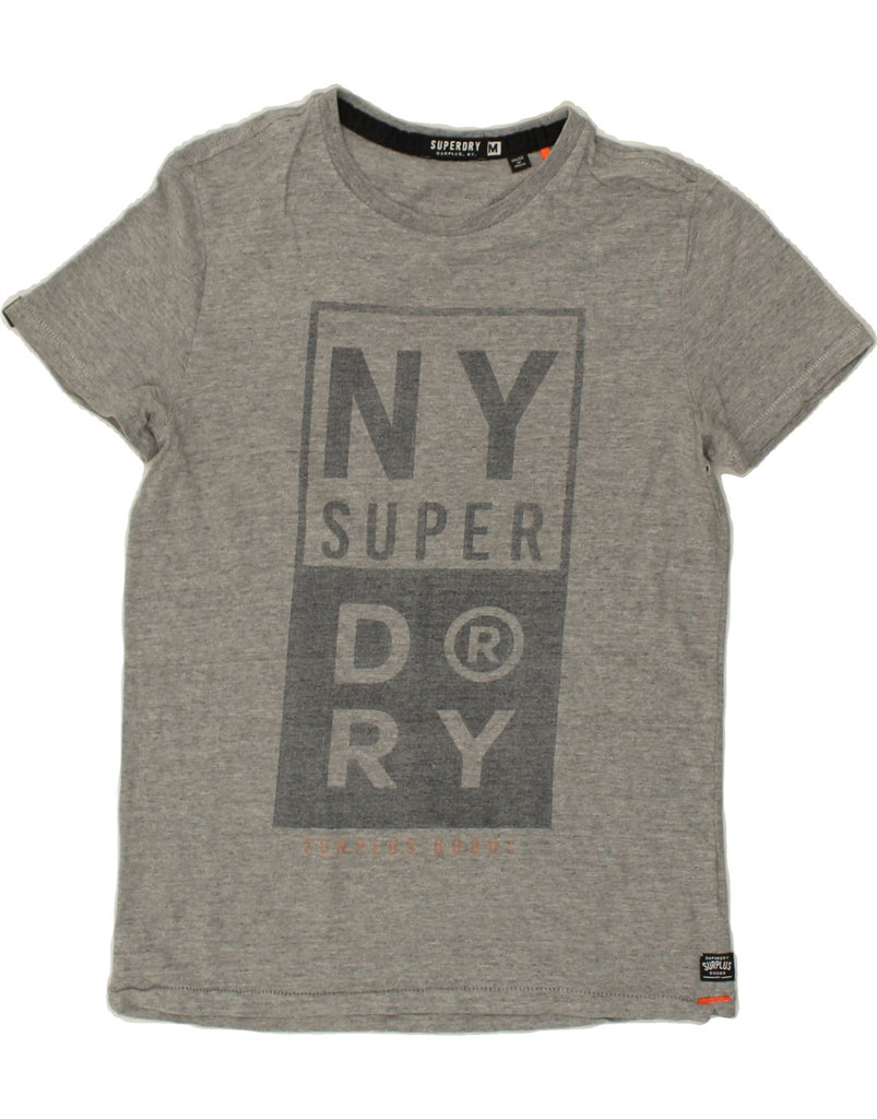 SUPERDRY Mens Graphic T-Shirt Top Medium Grey Cotton Vintage Superdry and Second-Hand Superdry from Messina Hembry 