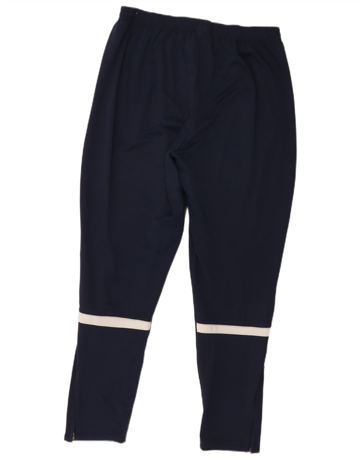 Nike Mens Dri Fit Tracksuit Trousers Large Navy Blue Polyester