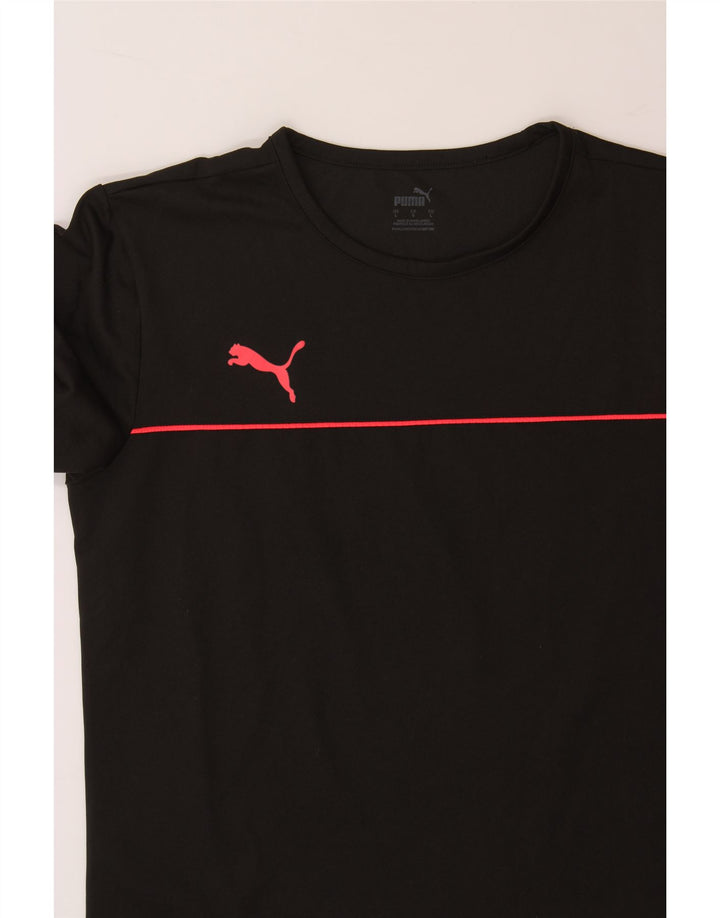 PUMA Womens T-Shirt Top UK 16 Large Black Polyester Vintage Puma and Second-Hand Puma from Messina Hembry 