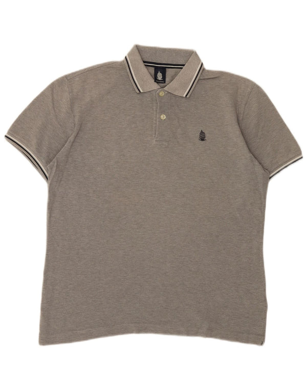 Marina Yachting Mens Polo Shirt XL Grey Flecked Cotton