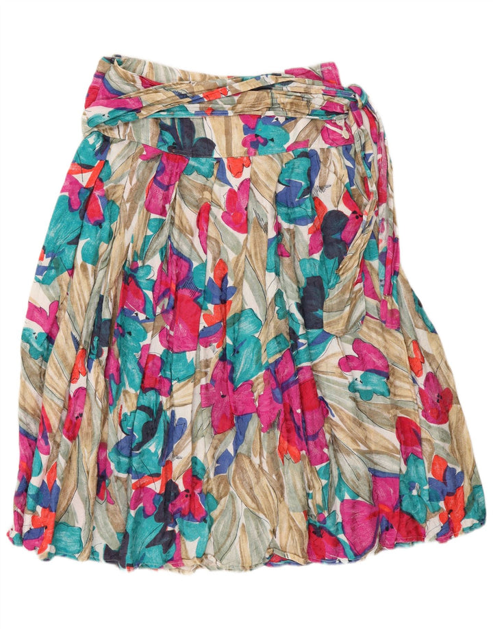 Vintage Womens High Waist A-Line Skirt IT 42 Medium W28 Multicoloured