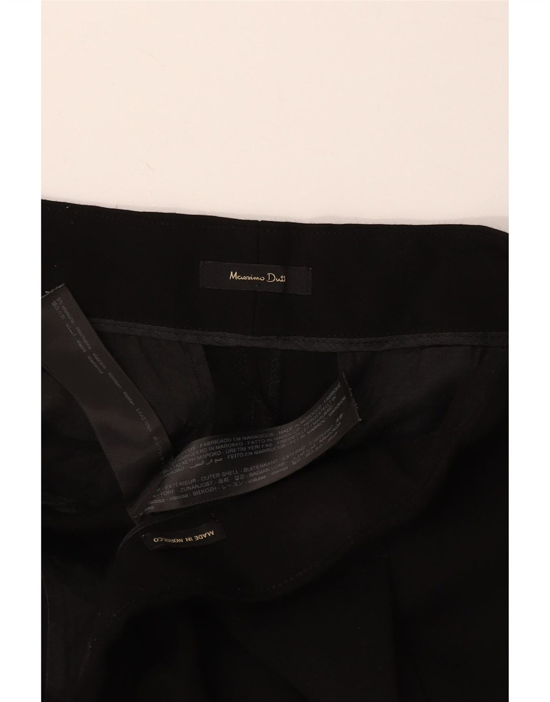 Massimo Dutti Womens Bootcut Trousers W34 L32 Black Viscose