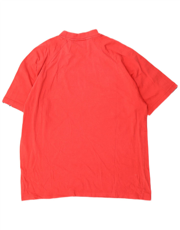 Kappa Mens Graphic T-Shirt Top Large Red Colourblock Cotton