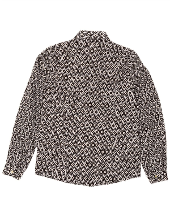 ALTATENSIONE Mens Shirt Medium Black Geometric
