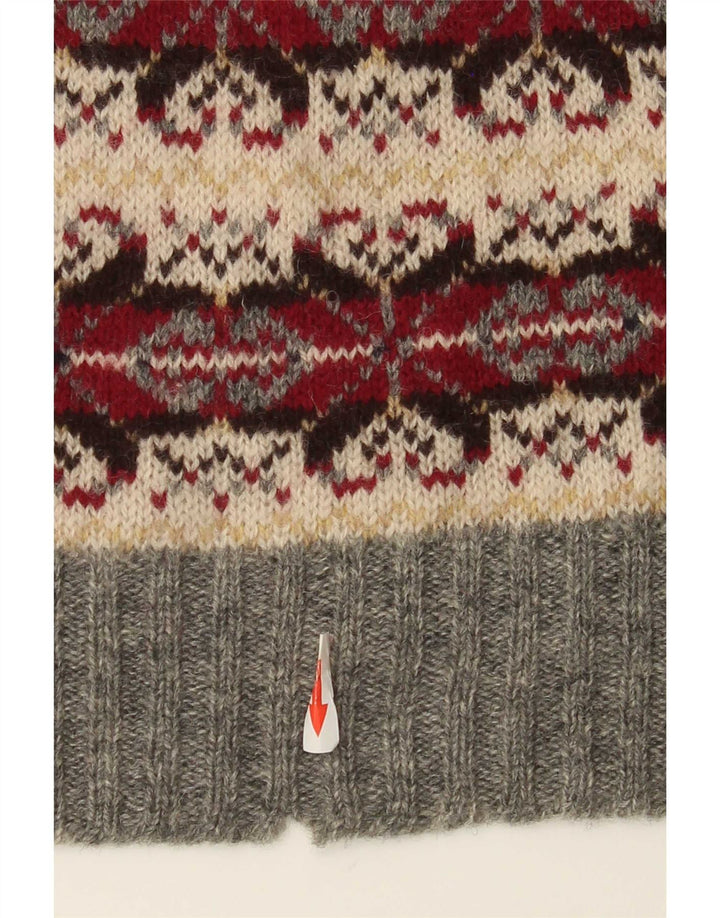 Vintage Mens Crew Neck Jumper Sweater Medium Multicoloured Classic