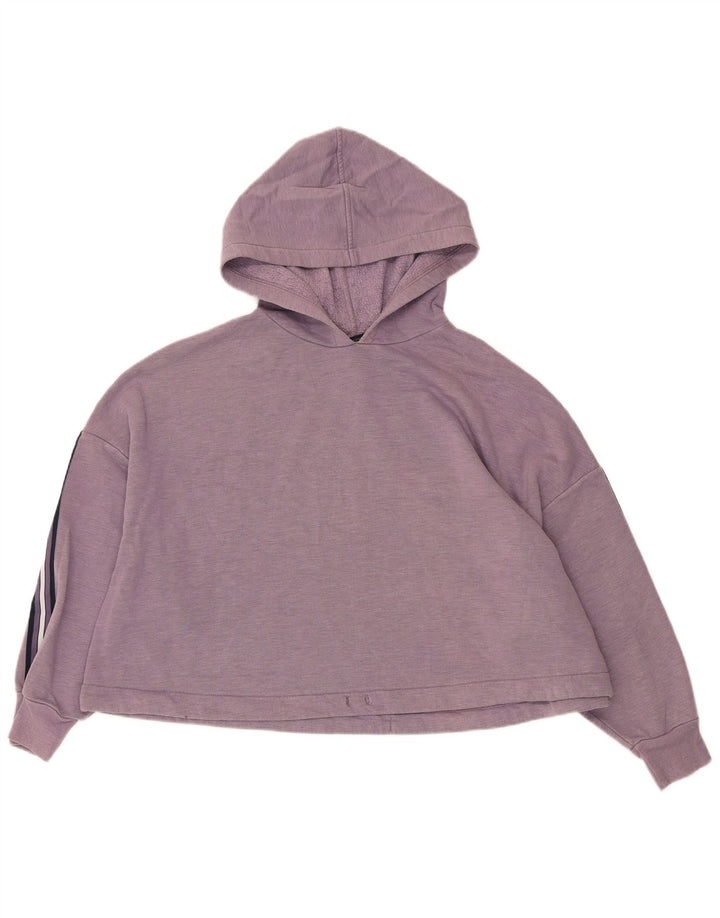 Marks & Spencer Womens Oversized Hoodie Jumper UK 16 Large Purple Polyester