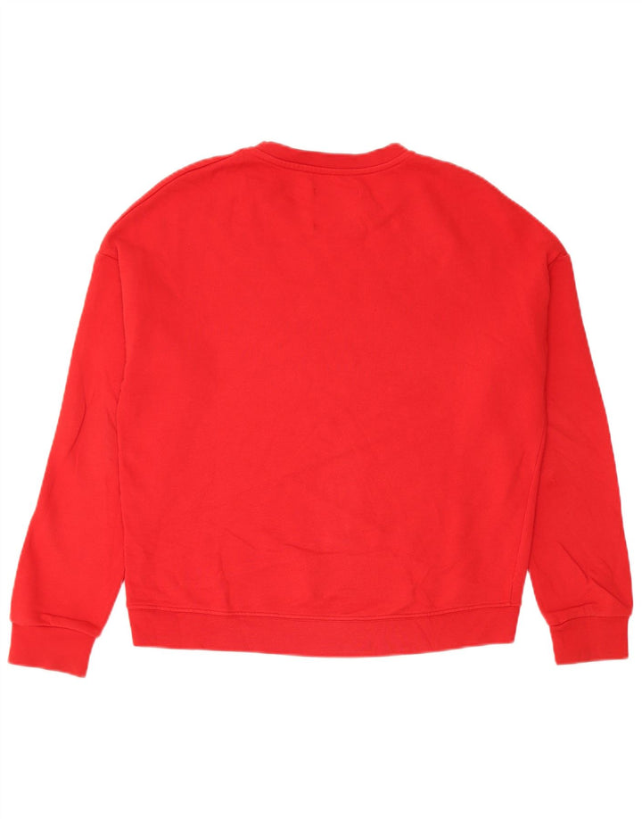 Pyrex Womens Graphic Sweatshirt Jumper UK 14 Medium Red Cotton