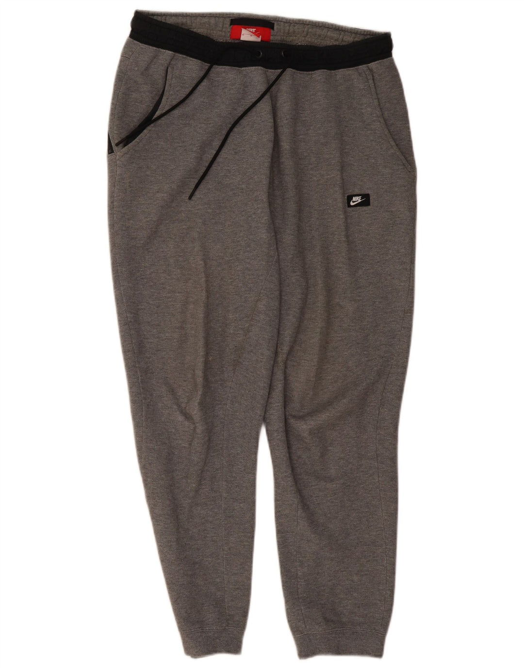 NIKE Mens Tracksuit Trousers Joggers Medium  Grey Cotton