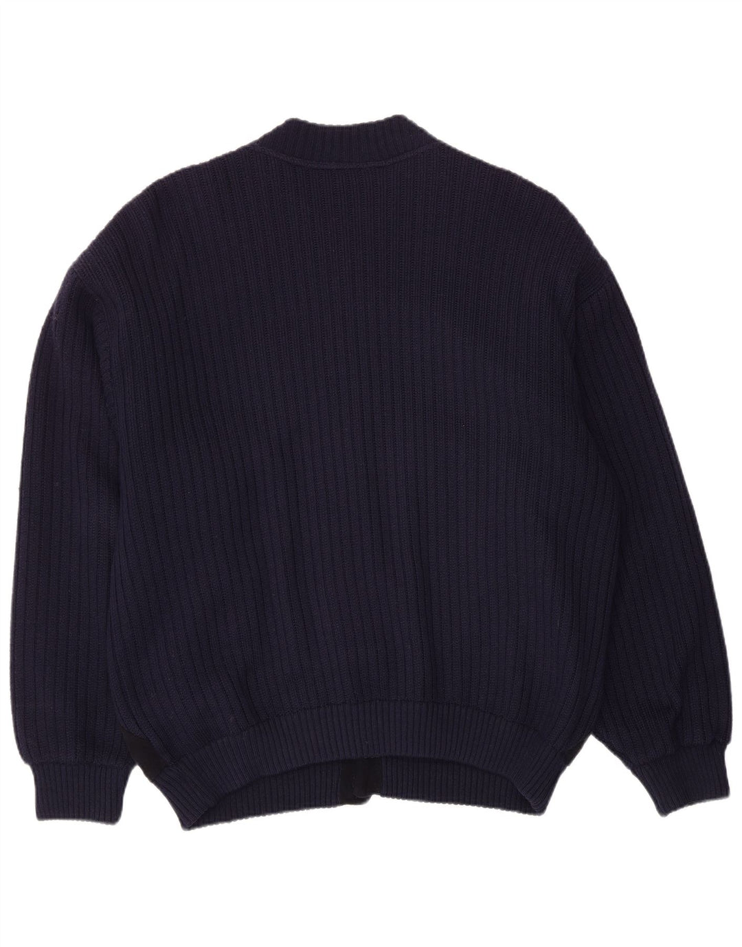 Life Line Mens Cardigan Sweater Large Navy Blue