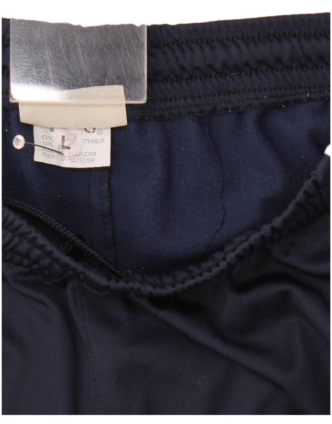 Asics Mens Tracksuit Trousers Large  Navy Blue Colourblock Polyester