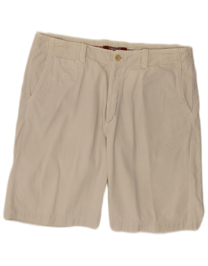 Carrera Mens Chino Shorts IT 52 XL W36  Beige Cotton