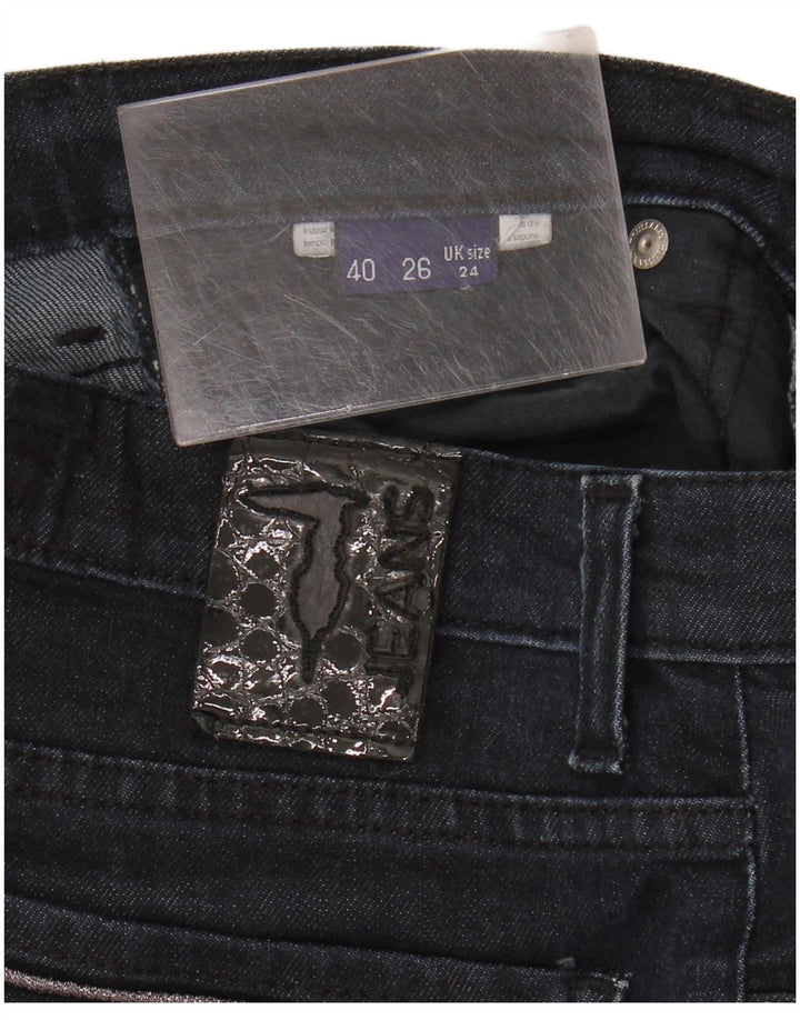 Trussardi Womens Straight Jeans W24 L28 Navy Blue