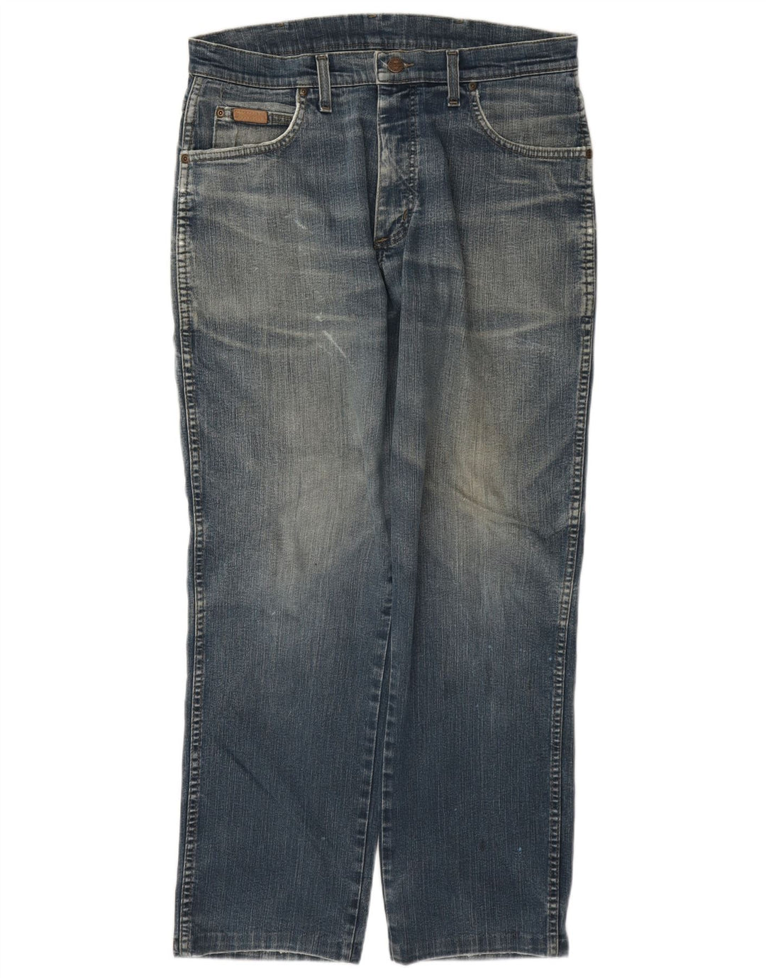 Wrangler Mens Texas Stretch Straight Jeans W33 L30 Blue Cotton