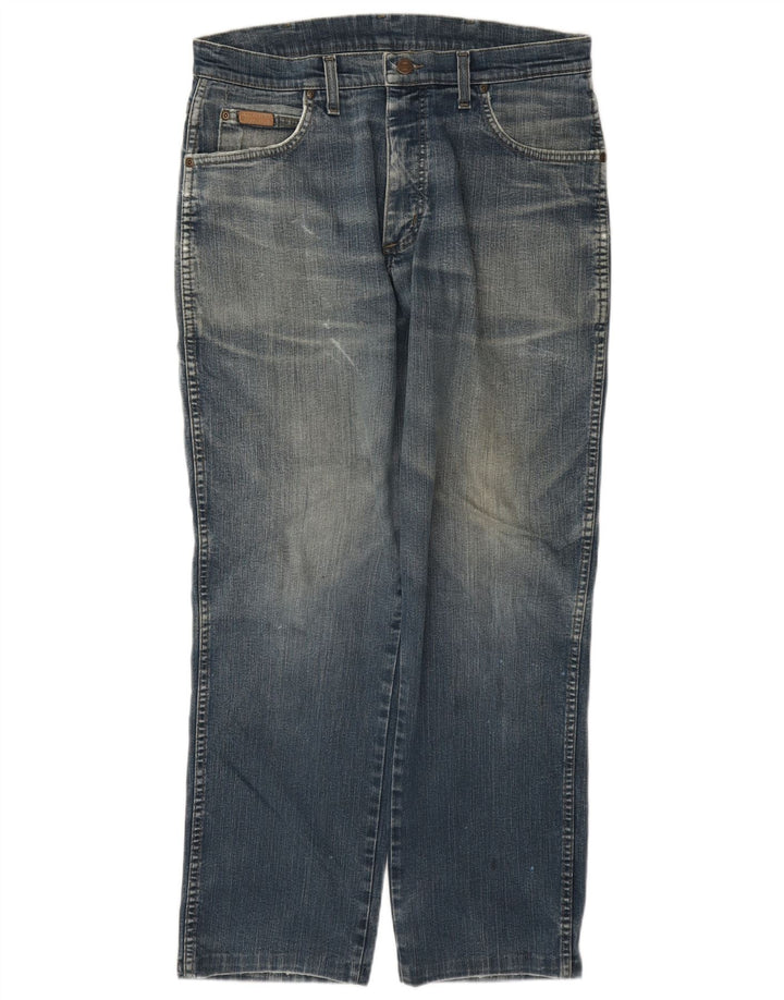 Wrangler Mens Texas Stretch Straight Jeans W33 L30 Blue Cotton