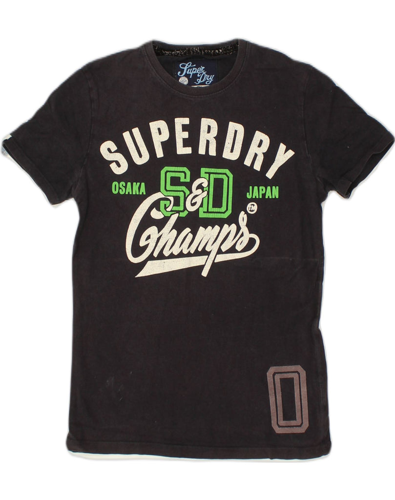 SUPERDRY Mens Graphic T-Shirt Top Small Navy Blue Cotton | Vintage Superdry | Thrift | Second-Hand Superdry | Used Clothing | Messina Hembry 