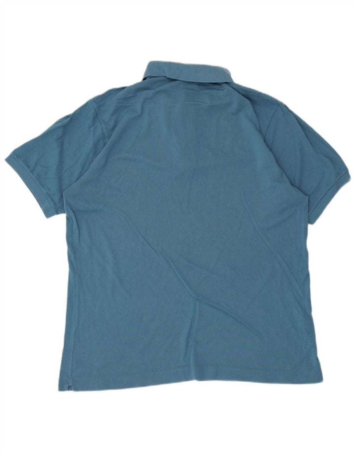 Lacoste Mens Polo Shirt Size 6 XL Blue Cotton