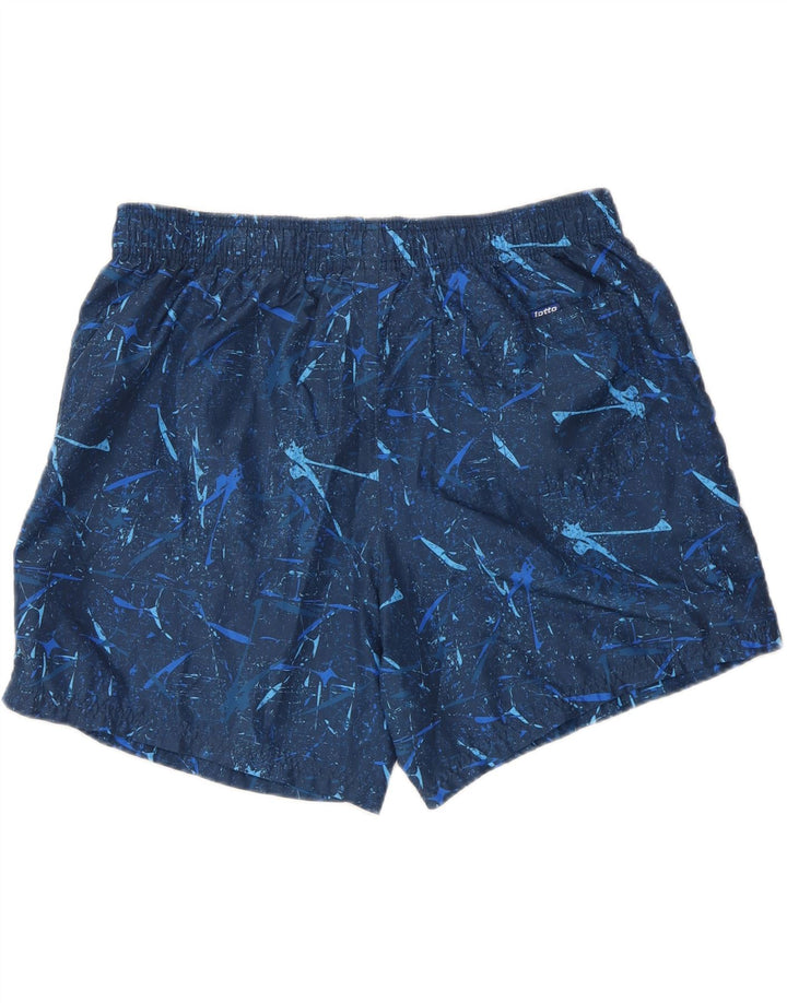 Lotto Mens Graphic Swimming Shorts 2XL Navy Blue Geometric Polyester